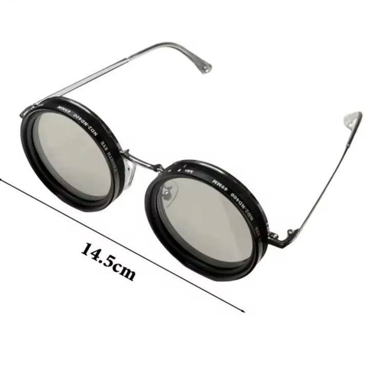 Kalsten | VisionRound Polarized Sunglasses – Unisex Retro Design with Adjustable Light Filter