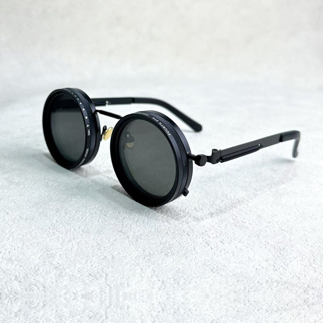 Kalsten | VisionRound Polarized Sunglasses – Unisex Retro Design with Adjustable Light Filter