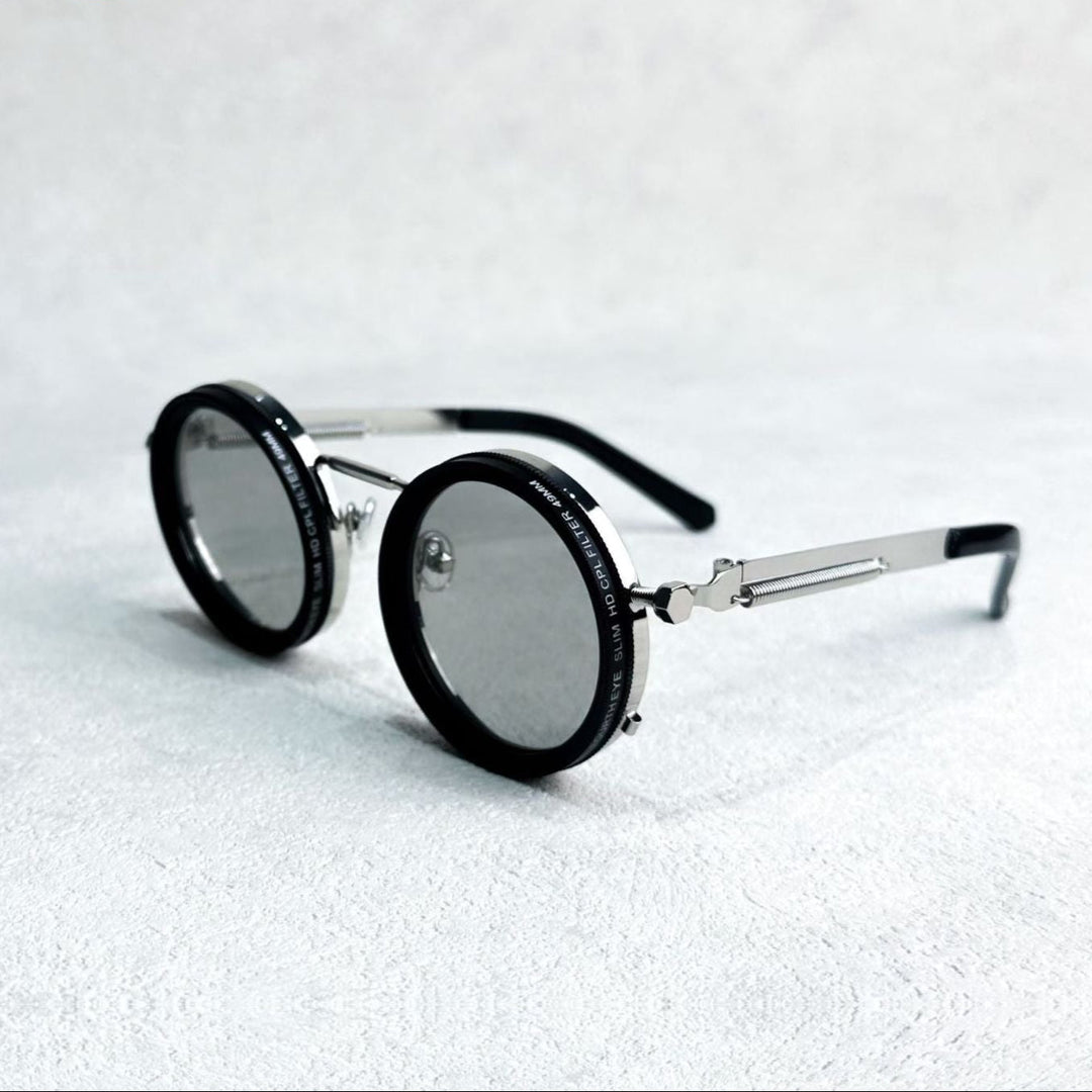 Kalsten | VisionRound Polarized Sunglasses – Unisex Retro Design with Adjustable Light Filter