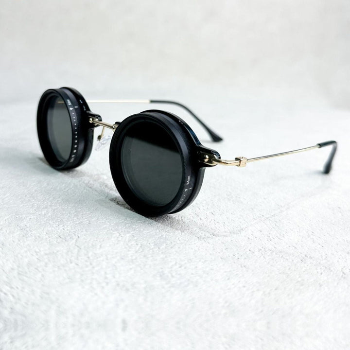 Kalsten | VisionRound Polarized Sunglasses – Unisex Retro Design with Adjustable Light Filter