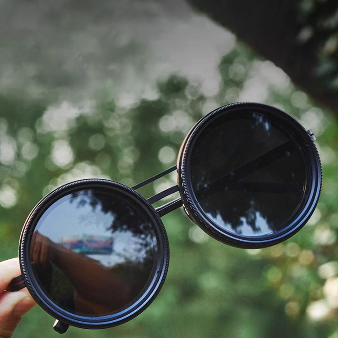 VisionRound Polarized Sunglasses – Unisex Retro Design with Adjustable Light Filter | Kalsten