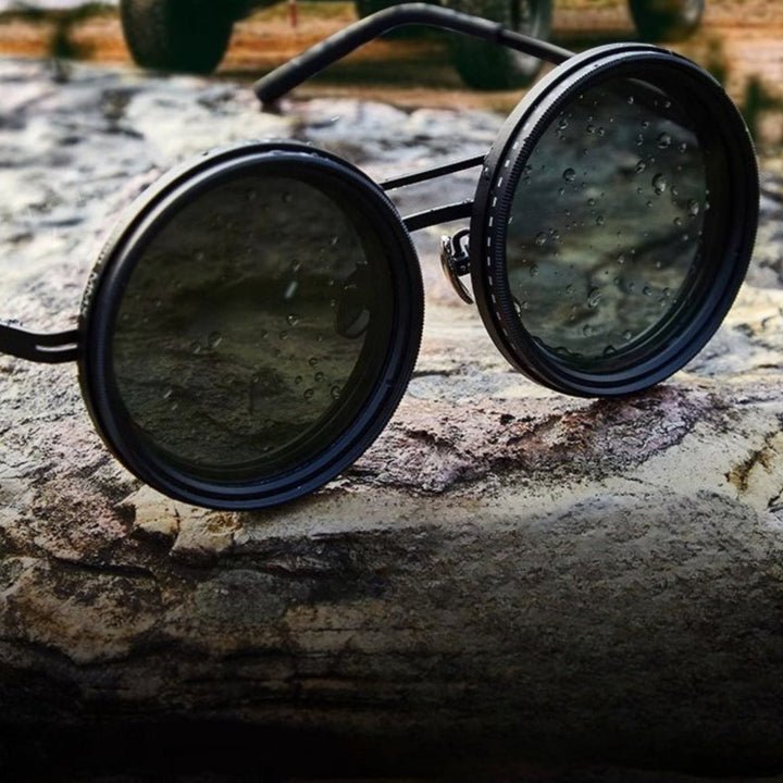 Kalsten | VisionRound Polarized Sunglasses – Unisex Retro Design with Adjustable Light Filter