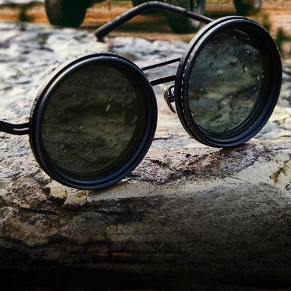 VisionRound Polarized Sunglasses – Unisex Retro Design with Adjustable Light Filter | Bowlift