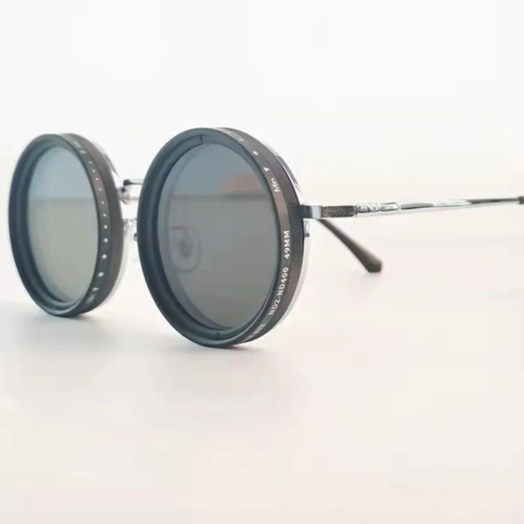 Kalsten | VisionRound Polarized Sunglasses – Unisex Retro Design with Adjustable Light Filter