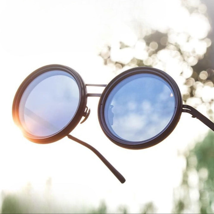 Kalsten | VisionRound Polarized Sunglasses – Unisex Retro Design with Adjustable Light Filter