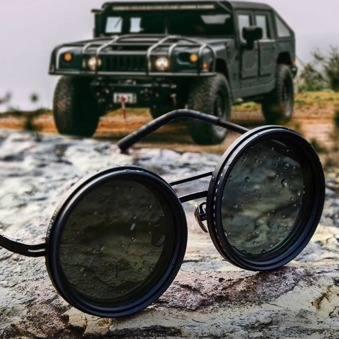 Kalsten | VisionRound Polarized Sunglasses – Unisex Retro Design with Adjustable Light Filter