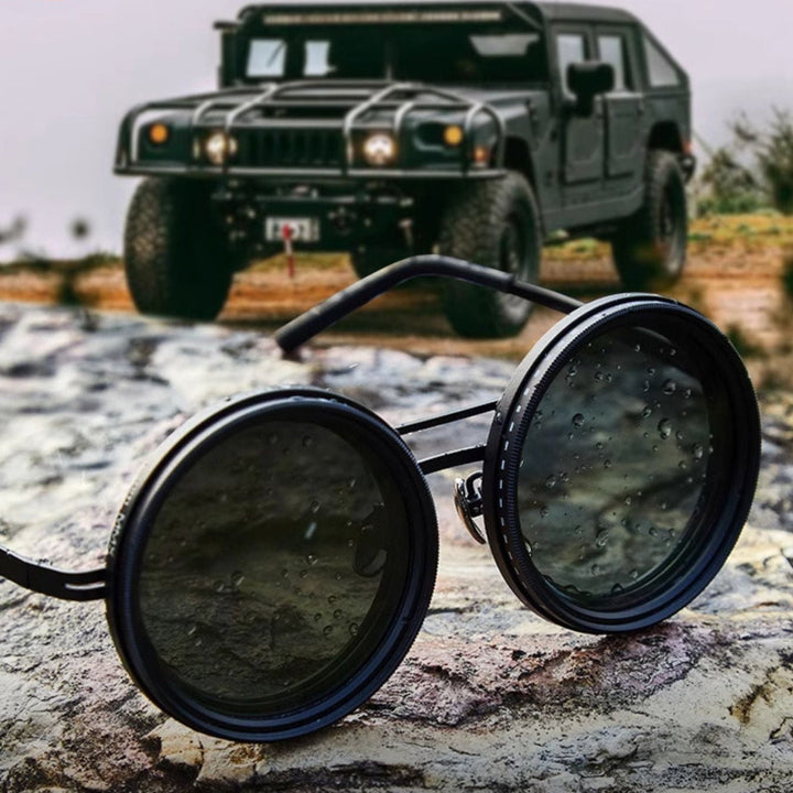 Kalsten | VisionRound Polarized Sunglasses – Unisex Retro Design with Adjustable Light Filter
