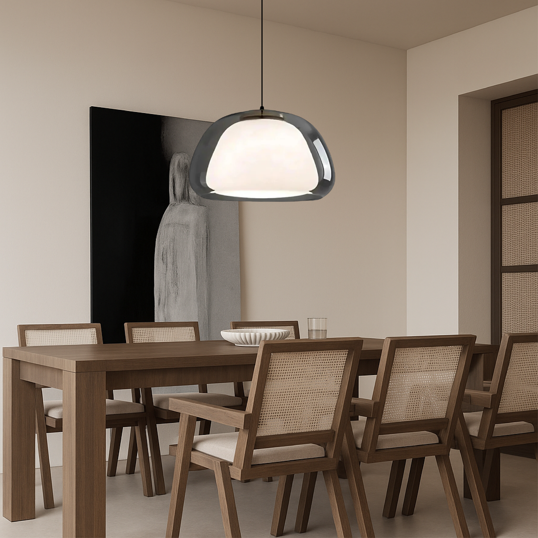 Kalsten | Nombr Jelly Glass Pendant Lamp – Modern Lamp for Kitchen and Dining Table, Adjustable Height, Soft LED Light