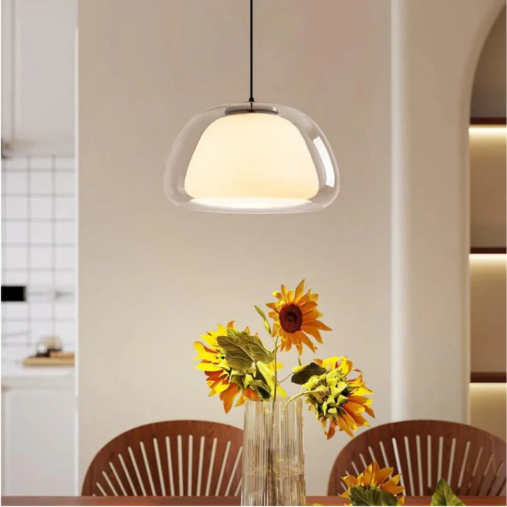 Kalsten | Nombr Jelly Glass Pendant Lamp – Modern Lamp for Kitchen and Dining Table, Adjustable Height, Soft LED Light