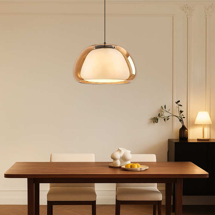 Kalsten | Nombr Jelly Glass Pendant Lamp – Modern Lamp for Kitchen and Dining Table, Adjustable Height, Soft LED Light