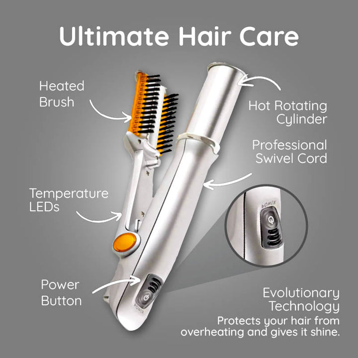 Kalsten | Professional 2 in 1 Rotating Iron Hair Brush