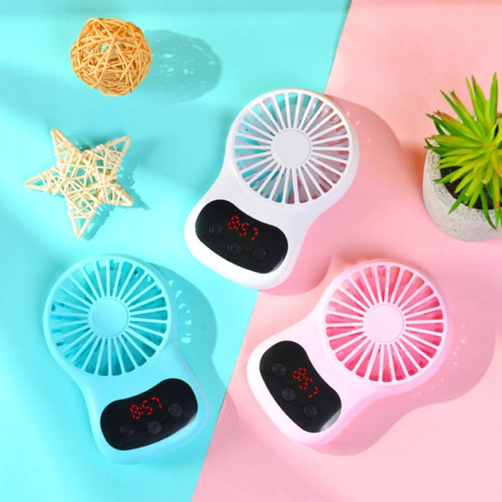 Multifunctional Clock Small Fan Creative Desktop Mini USB Fan(White) | Kalsten