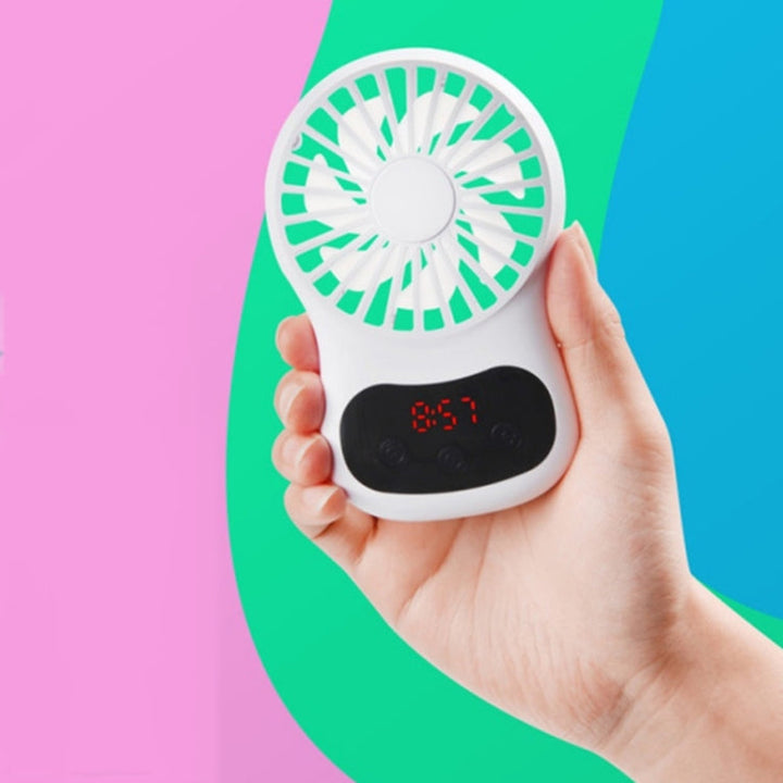 Multifunctional Clock Small Fan Creative Desktop Mini USB Fan(White) | Kalsten