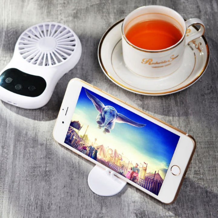 Multifunctional Clock Small Fan Creative Desktop Mini USB Fan(White) | Kalsten