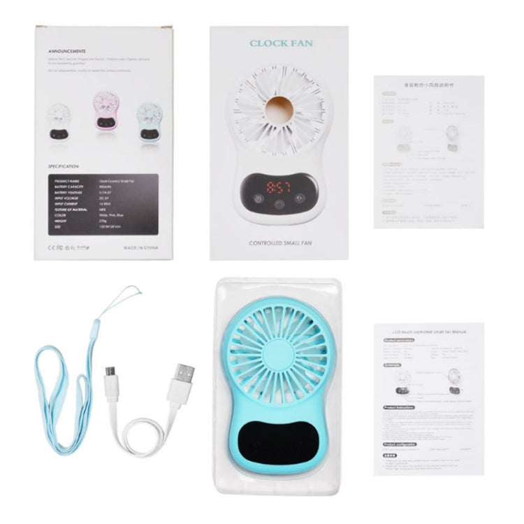 Multifunctional Clock Small Fan Creative Desktop Mini USB Fan(White) | Kalsten