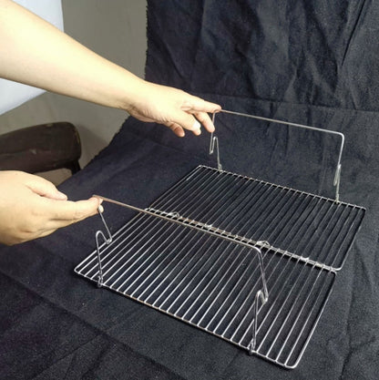 Skanto | Portable Grill Camping Stainless Steel Foldable Grill Wood Charcoal Grill