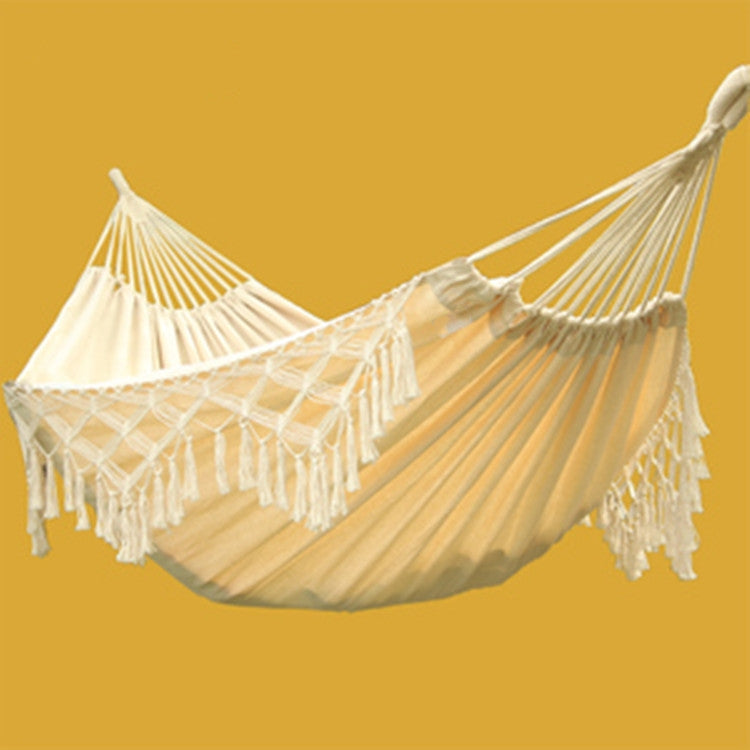 Skanto | Skanto Quast Double Hammock Canvas Hammock Outdoor Indoor Photo Props, Specification: 200x150cm White