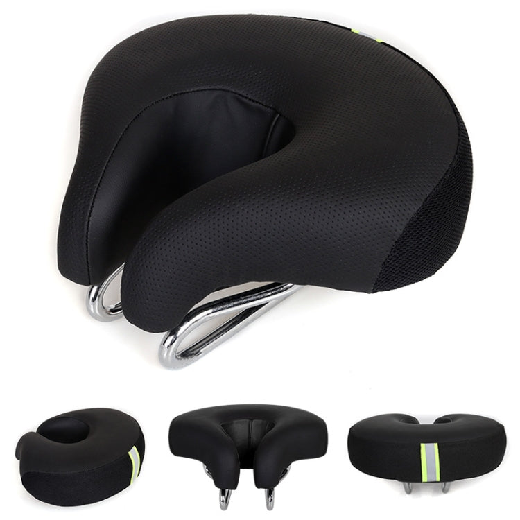 Kalsten | Noseless Bicycle Saddle Mountain Bike Thick Soft Padding (Black)