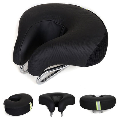 Skanto | Skanto Noseless Bike Seat Mountain Bike Thick Soft Padding (Black)