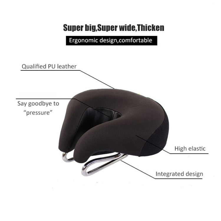 Kalsten | Noseless Bicycle Saddle Mountain Bike Thick Soft Padding (Black)