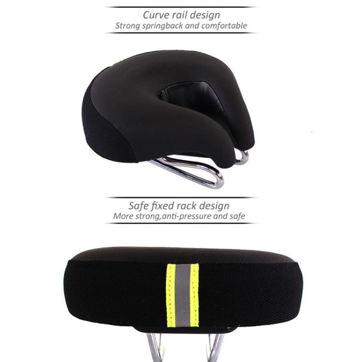 Kalsten | Nose-less Bicycle Saddle Mountain Bike Thick Soft Padding (Red)