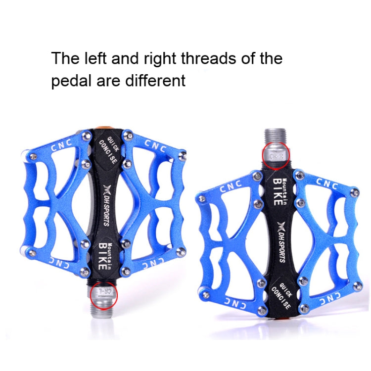 Brehn | Bicycle Pedal Mountain Bike Aluminum Alloy Palin Pedal Non-slip Bearing Pedal (901 Blue)