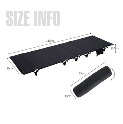 Skanto | CLS Outdoor Lightweight Folding Bed Camping Single Leisure Bed (Black)