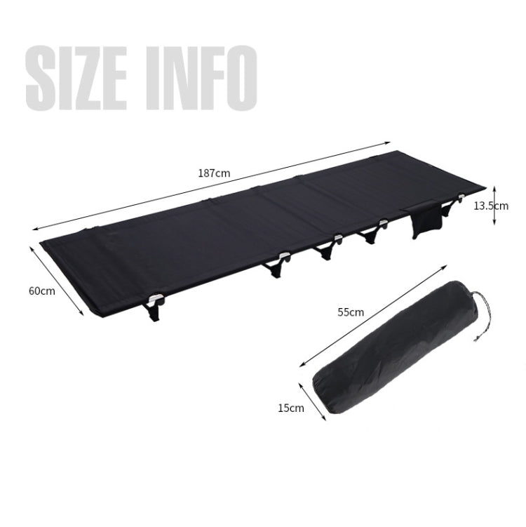 Kalsten | CLS Outdoor Lightweight Folding Bed Camping Simple Leisure Bed (Black)
