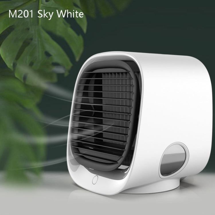 Desktop Cooling Fan USB Portable Office Cold Air Conditioning Fan, Colour: M201 Sky White | Kalsten
