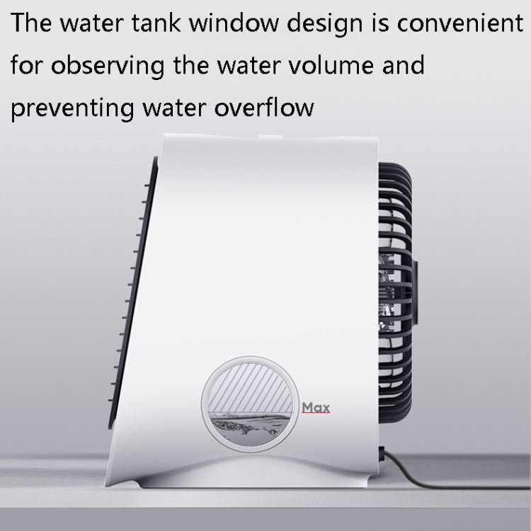 Desktop Cooling Fan USB Portable Office Cold Air Conditioning Fan, Colour: M201 Sky White | Kalsten