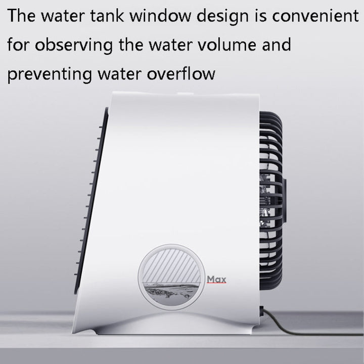 Desktop Cooling Fan USB Portable Office Cold Air Conditioning Fan, Colour: M201 Sky White | Kalsten