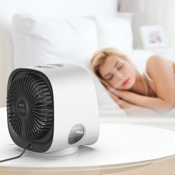 Desktop Cooling Fan USB Portable Office Cold Air Conditioning Fan, Colour: M201 Sky White | Kalsten