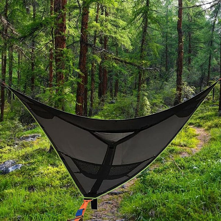 BowLift | 2.8 m Family Outdoor Portable Air Tent Multi-Person Camping Triangle Hammock (Black)