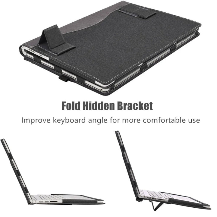 Kalsten | For Samsung Galaxy Book Pro 360 15.6 Inch Leather Laptop Anti-Fall Case with Stand (Wine Red)