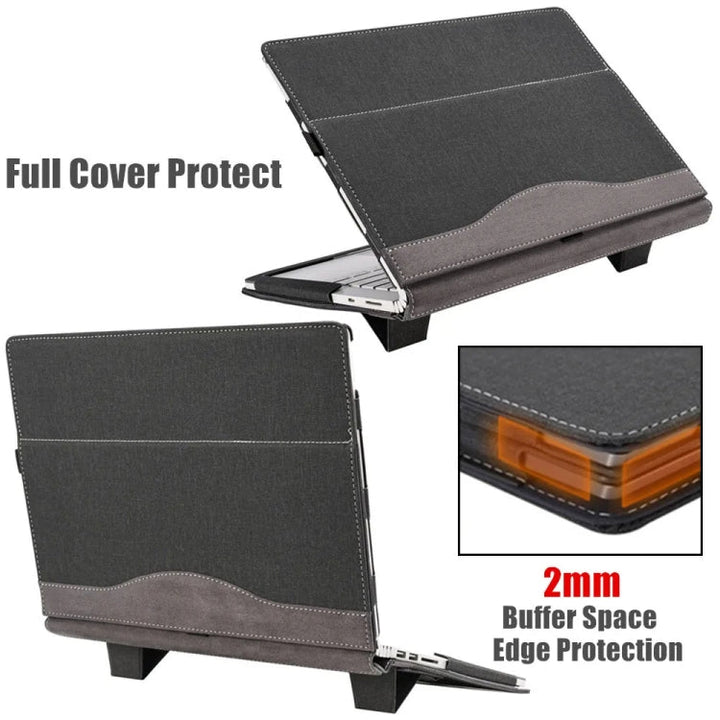 Kalsten | For Samsung Galaxy Book Pro 360 15.6 Inch Leather Laptop Anti-Fall Case with Stand (Wine Red)