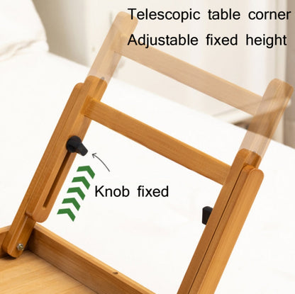 Sandsberg | 741ZDDNZ Bed Use Foldable Height-adjustable Laptop Desk Dormitory Study Desk, Specification: Classic Tea Color 88cm Thick Bamboo