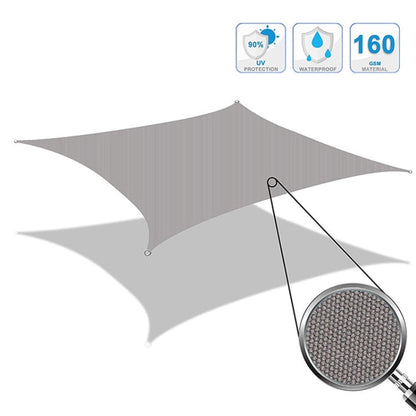 BowLift | Outdoor Garden Sun Sail Waterproof Anti-UV Awning, Size: 2.5m x 2.5m (Grey)