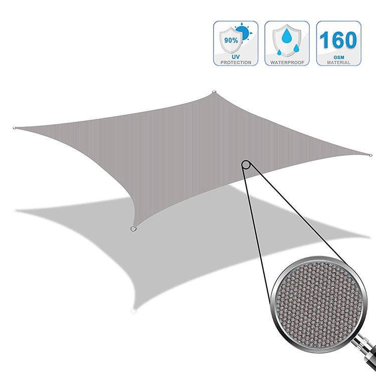 BowLift | Triangular Outdoor Garden Sun Shade Sail Waterproof Anti-UV Awning, Size: 3m x 3m x 4.3m (Lake Blue)