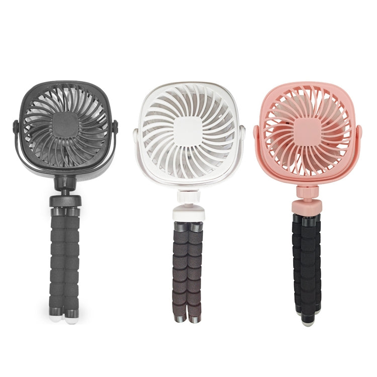 Octopus Stroller Deformation Fan Desktop Portable Handheld USB Small Fan, Colour: 1200mAh White | Kalsten