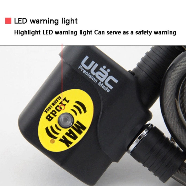 Kalsten | ULAC AL-3P Bicycle Alarm Cable Lock Mountain Bike Lock Bicycle Accessories