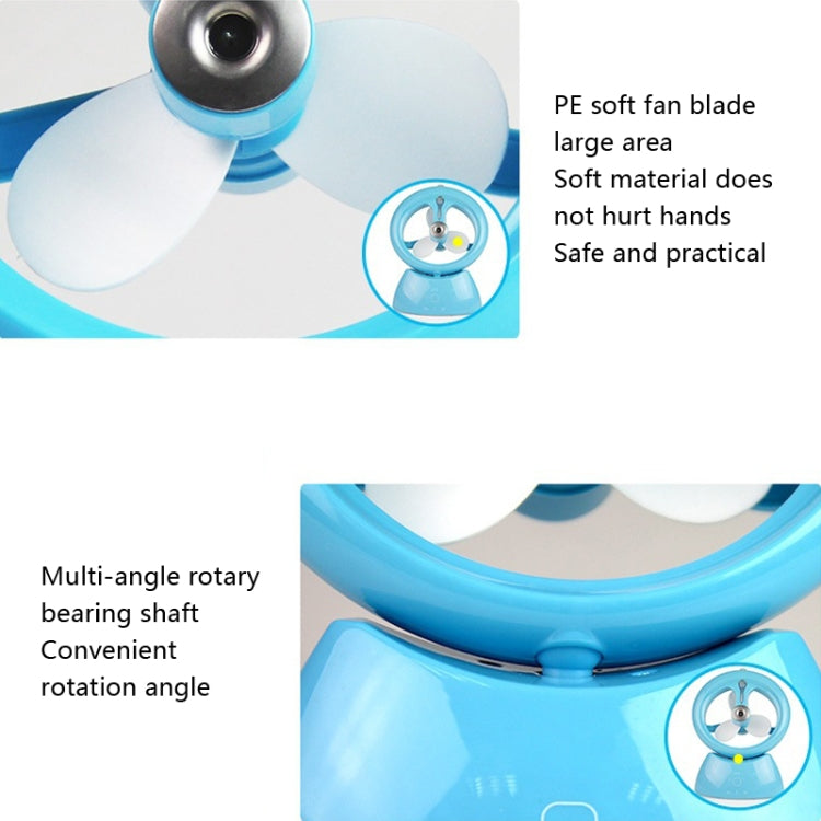 Mini USB Rechargeable Spray Fan Student Dormitory Office Desktop Mute Fan(Glossy White) | Kalsten