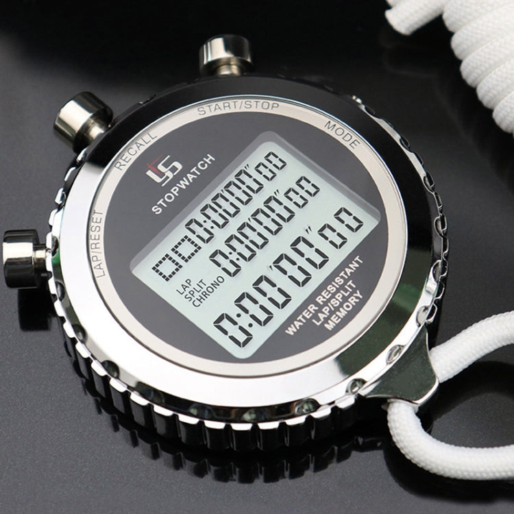 Digital Stopwatch Stainless Steel 3-Line Display | Kalsten