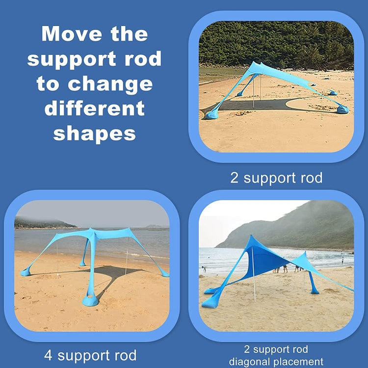 Sandsberg | Outdoor Beach Lycra Pavilion Camping Tent Sunshade Fishing Tent, Size: 210x200x150cm (Lake Blue)