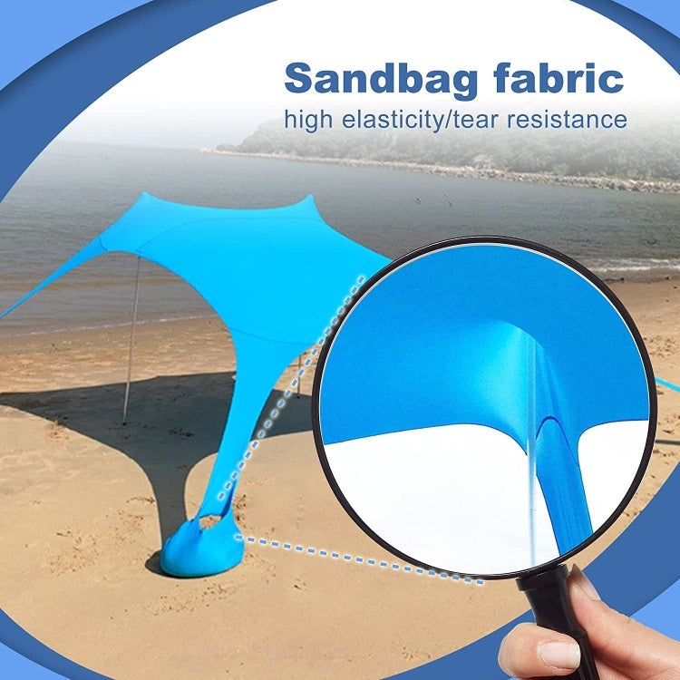 Sandsberg | Outdoor Beach Lycra Pavilion Camping Tent Sunshade Fishing Tent, Size: 210x200x150cm (Lake Blue)