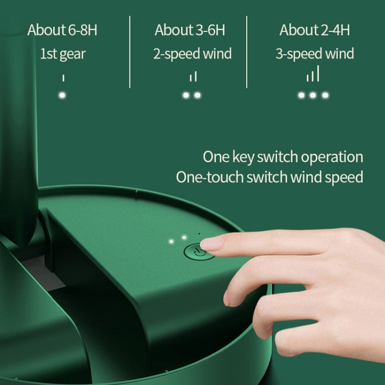 Portable Folding Fan  Retractable Floor Standing Fan,Style: Rechargeable (Green) | Kalsten