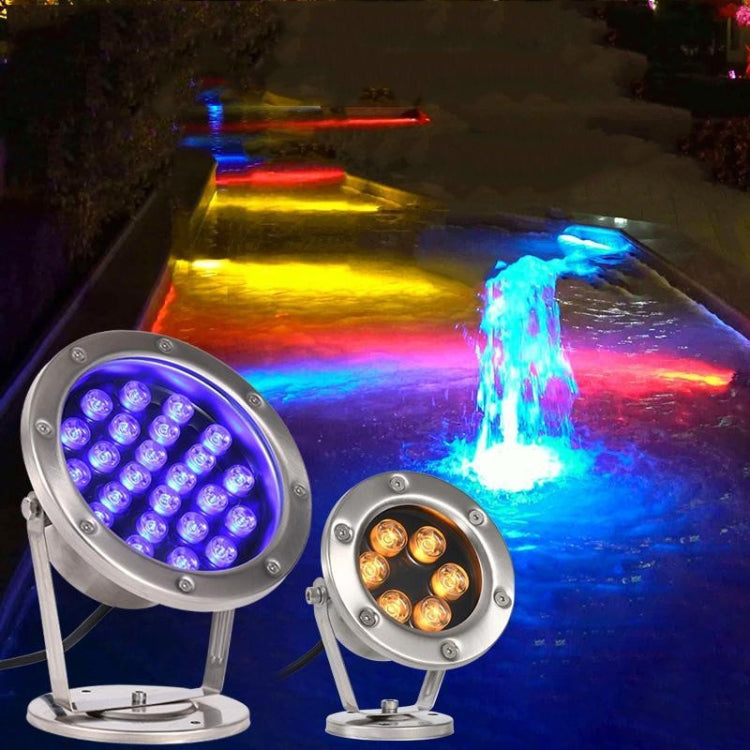 Skanto | LED Underwater Light Pool Fish Pond Fountain Waterproof Landscape Light 18W(Yellow)