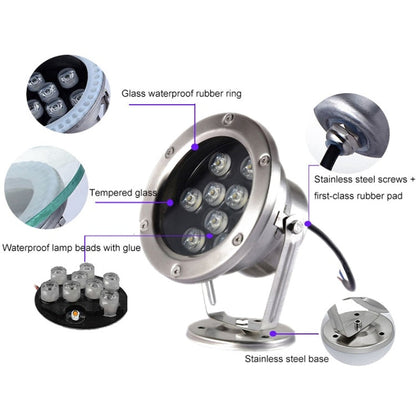 Skanto | LED Underwater Light Pool Fish Pond Fountain Waterproof Landscape Light 18W(Yellow)
