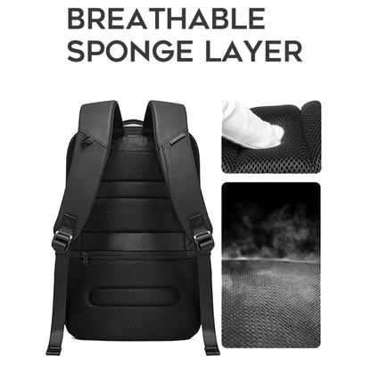 BowLift | BANGE BG-7216plus Anti-theft Waterproof Travel Men's Backpack 15.6 Inch Laptop Bag (Gray)
