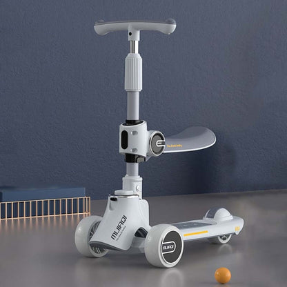 BowLift | MIJIAQI 01 3 In 1 Multifunctional Foldable Kids Scooter with Music and Lights, Specification: White Seat