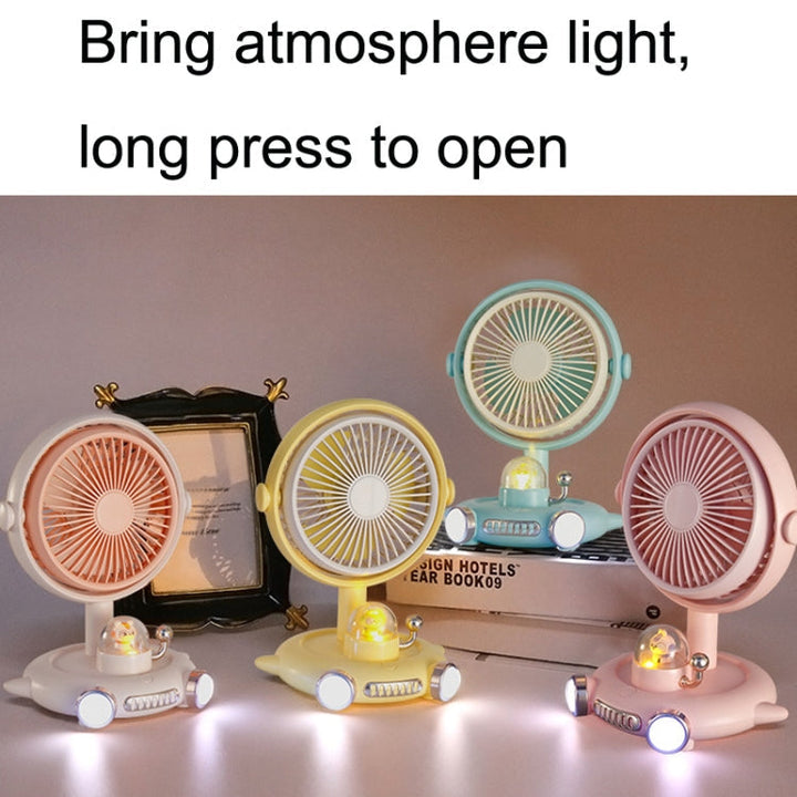 Household Cute Pet Fan USB Desktop Night Light Fan(Blue) | Kalsten